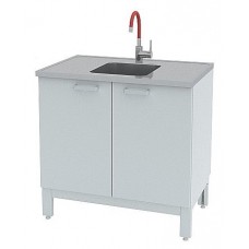 Мойка лабораторная металлическая ЛК-600 СМС-Г (1 раковина, 1 смеситель)