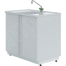 Мойка лабораторная химическая ЛК-900 СМС-ПВ (1 раковина, 1 смеситель)