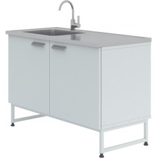 Мойка лабораторная металлическая ЛК-1200 СМС-Г (1 раковина, 1 смеситель)